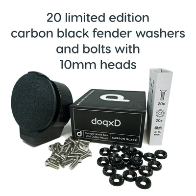 doqxD Wall Outlet Mount Carbon Limited Edition for Google Home Mini 1st Generation